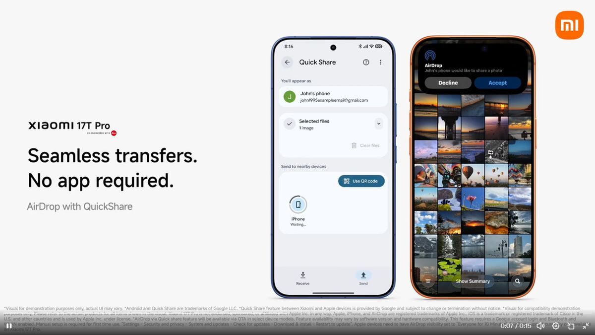 Xiaomi Kini Bisa Kirim File ke iPhone, Xiaomi 17T Pro Sudah Dukung AirDrop