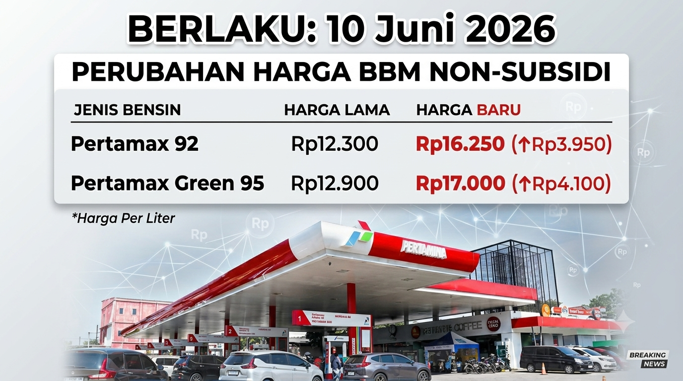 Pertamax Naik Hampir Rp4.000 per Liter, Harga Terbarunya Bikin Kaget