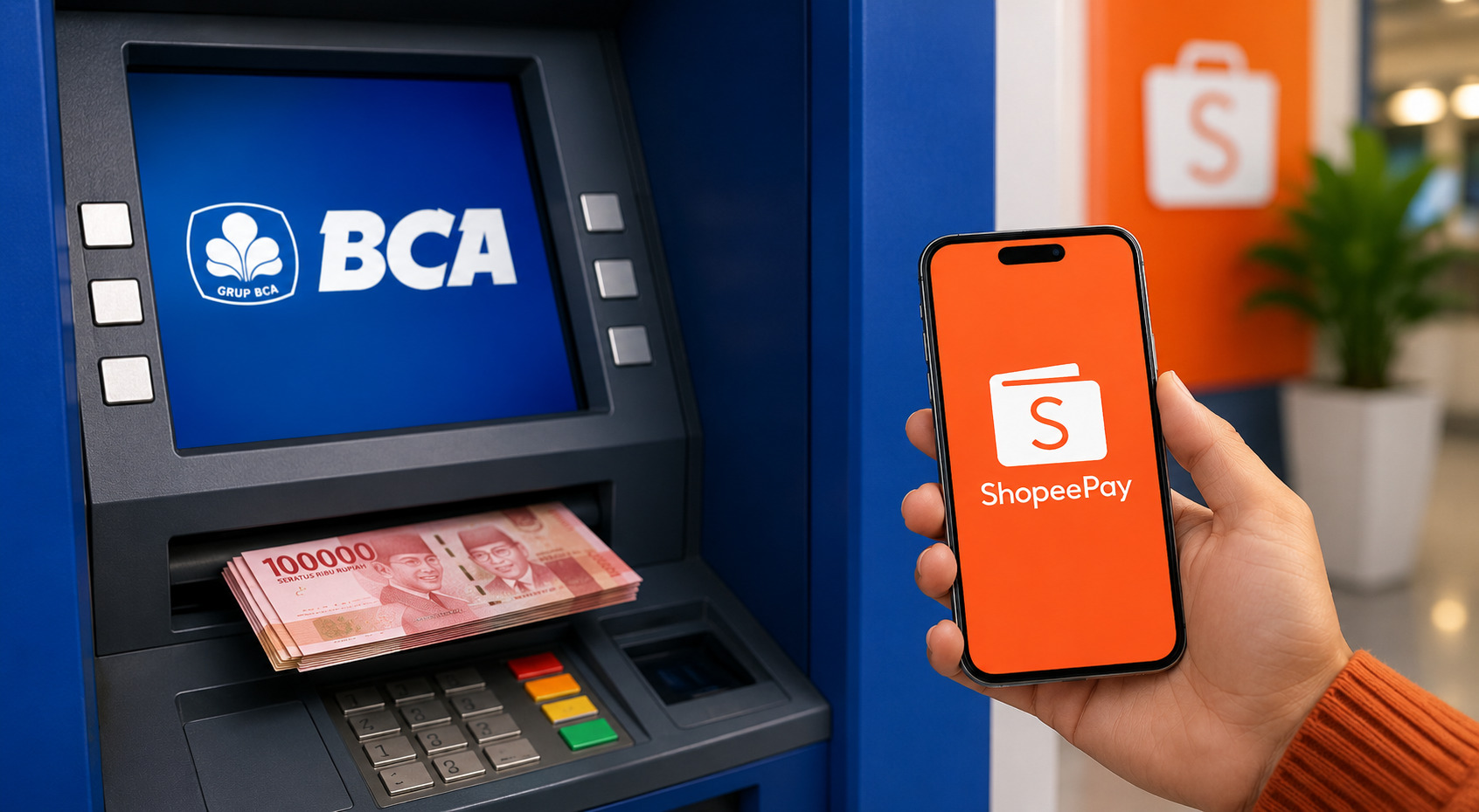 Cara Tarik Tunai ShopeePay di ATM BCA Tanpa Kartu, Gratis Biaya Admin