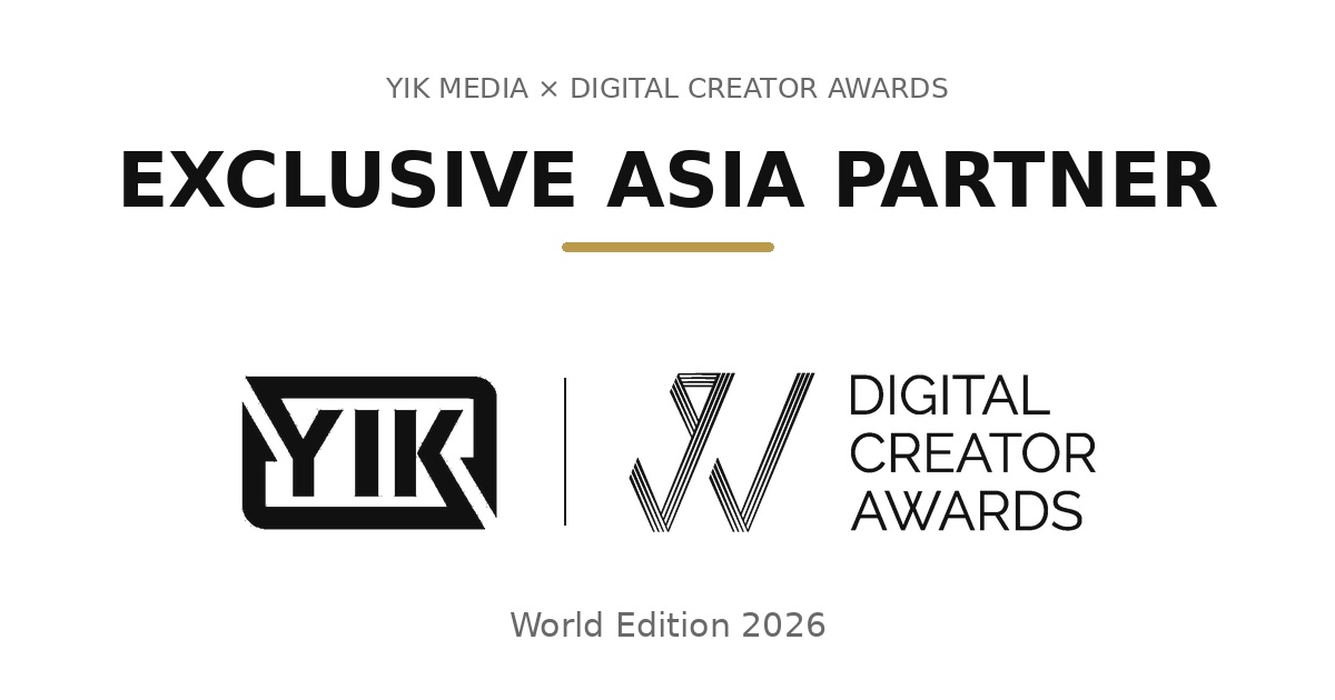YIK Media: Exclusive Asia Partner Digital Creator Awards 2026 World Edition