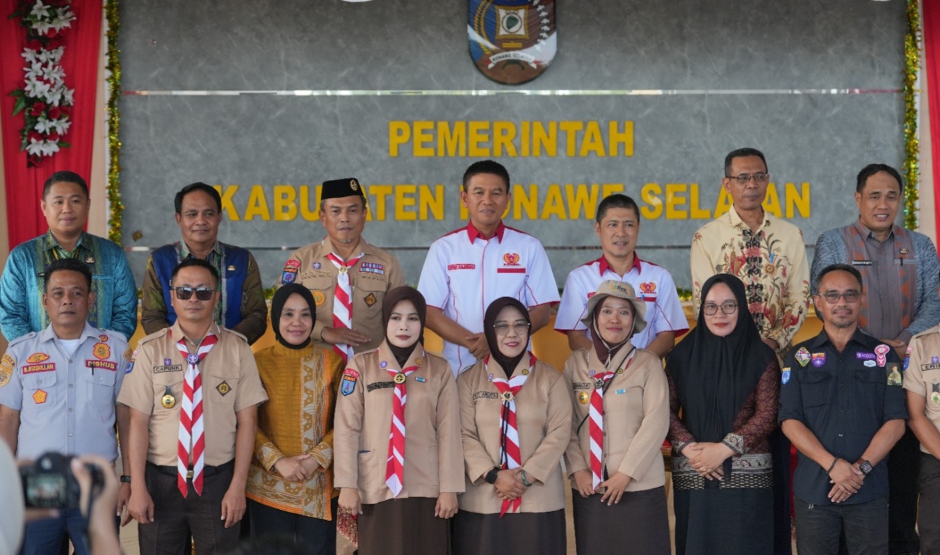 Tim Pramuka Konsel Tiba dan Disambut Disambut Pemerintah