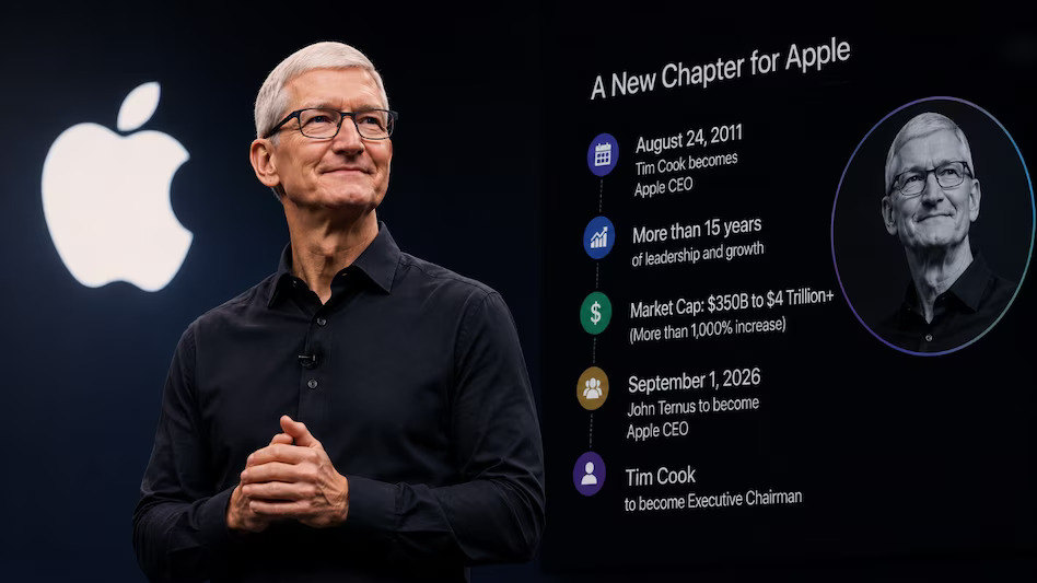 Tim Cook Resmi Mundur dari CEO Apple Setelah 15 Tahun, John Ternus Gantikan