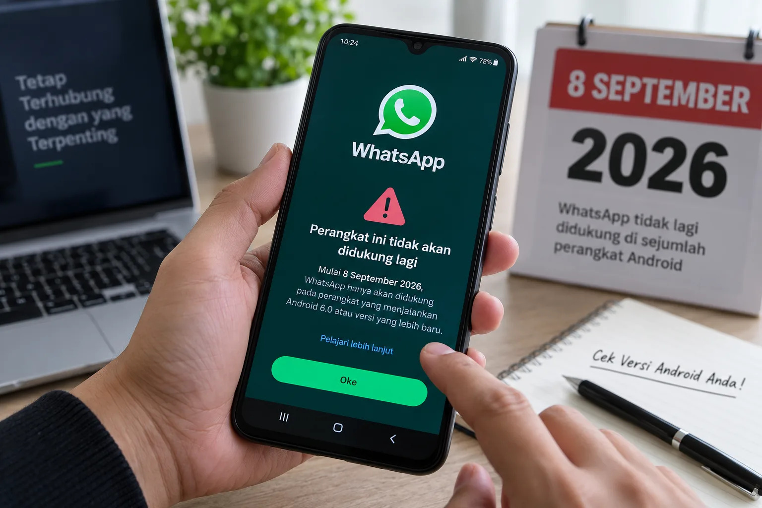 WhatsApp Mulai Setop Dukungan untuk HP Android Lama Hari Ini, Cek HP Kamu!
